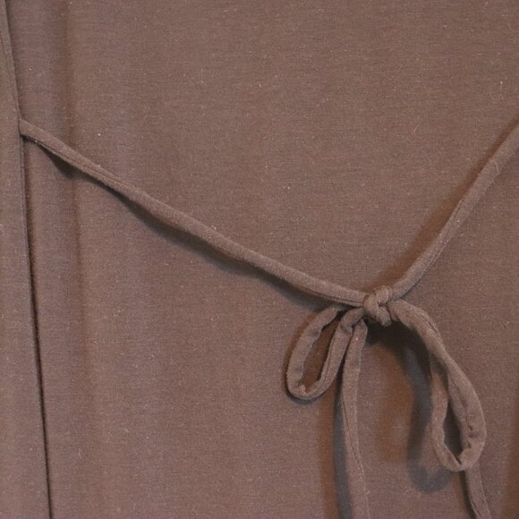 Prana Black Long Sleeve Dress V-Neck with Retro Circle/Oval Design Large - Picture 8 of 13